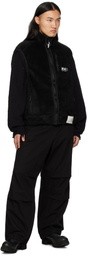 Maison MIHARA YASUHIRO Black Wide Boa Vest