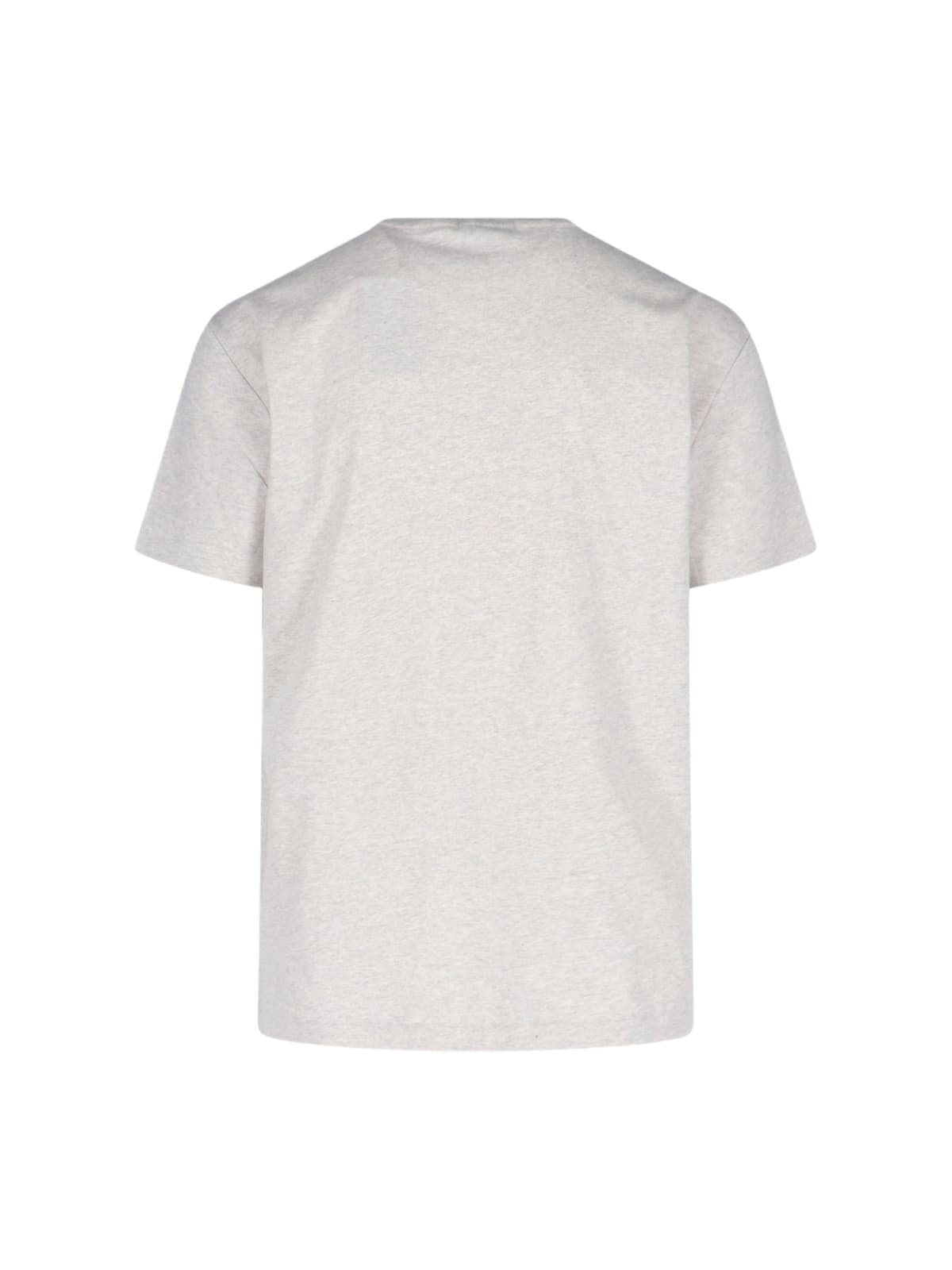 Tシャツ・カットソー POLO RALPH LAUREN Logo embroidery t-shirt Gray Polo Ralph Lauren Logo-print Cotton T-shirt Light Grey Polo