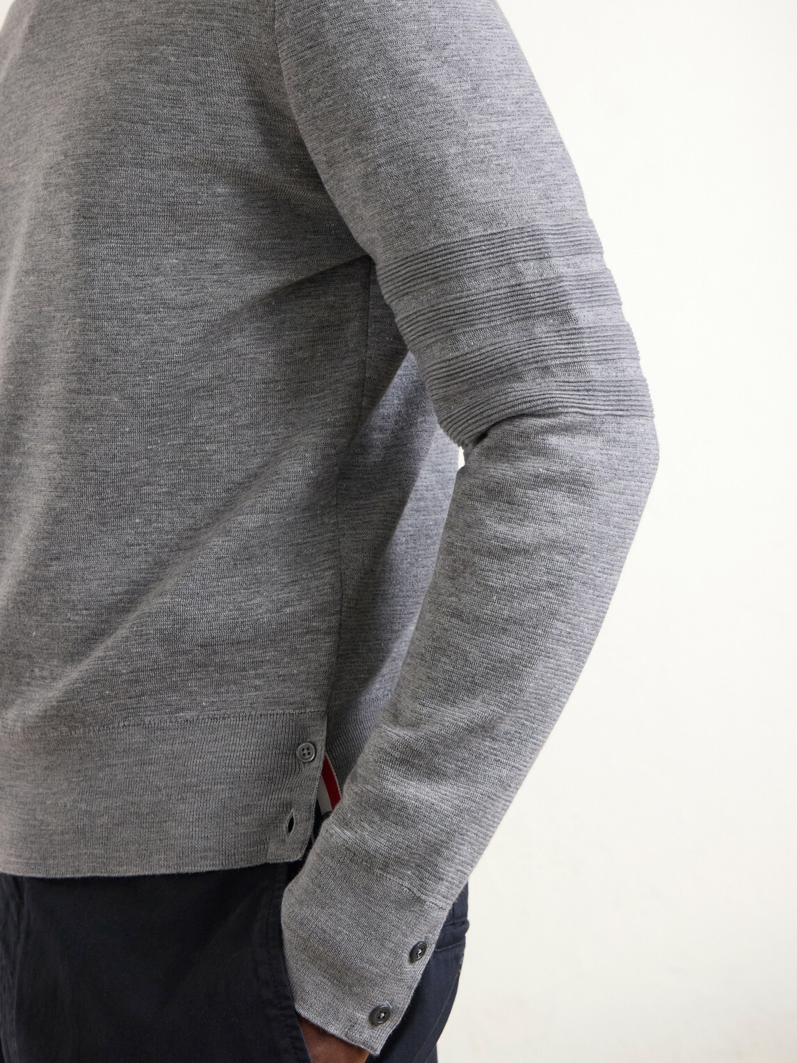 Thom Browne - Milano Stitch Wool, Linen and Cotton-Blend Sweater - Gray
