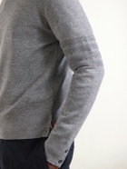 Thom Browne - Milano Stitch Wool, Linen and Cotton-Blend Sweater - Gray