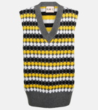 Plan C - Oversized polka-dot wool sweater vest