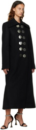 Paco Rabanne Black Caban Coat