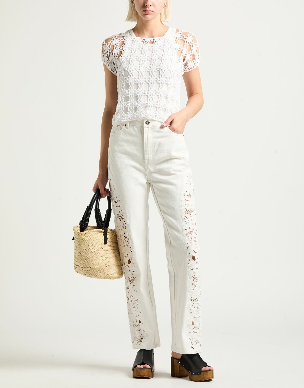 Anna Kosturova Womens Sweater in White