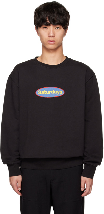 Photo: Saturdays NYC Black Bowery Sweatshirt