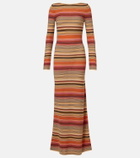 Faithfull Notturna striped maxi dress
