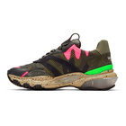 Valentino Khaki and Black Valentino Garavani Camo Bounce Sneakers