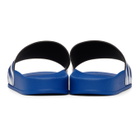 Off-White Blue and White Diagonal Stripes Slides