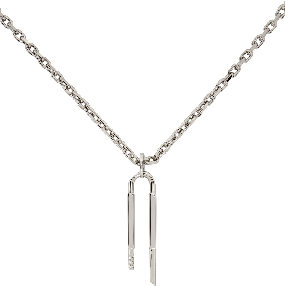GIVENCHY Lock silver-tone chain necklace | Harvey Nichols