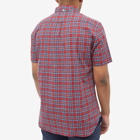 Beams Plus Men's BD Short Sleeve Tartan Shirt in Red