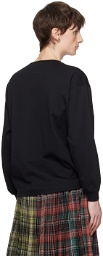 Chopova Lowena Black Flame Long Sleeve T-Shirt