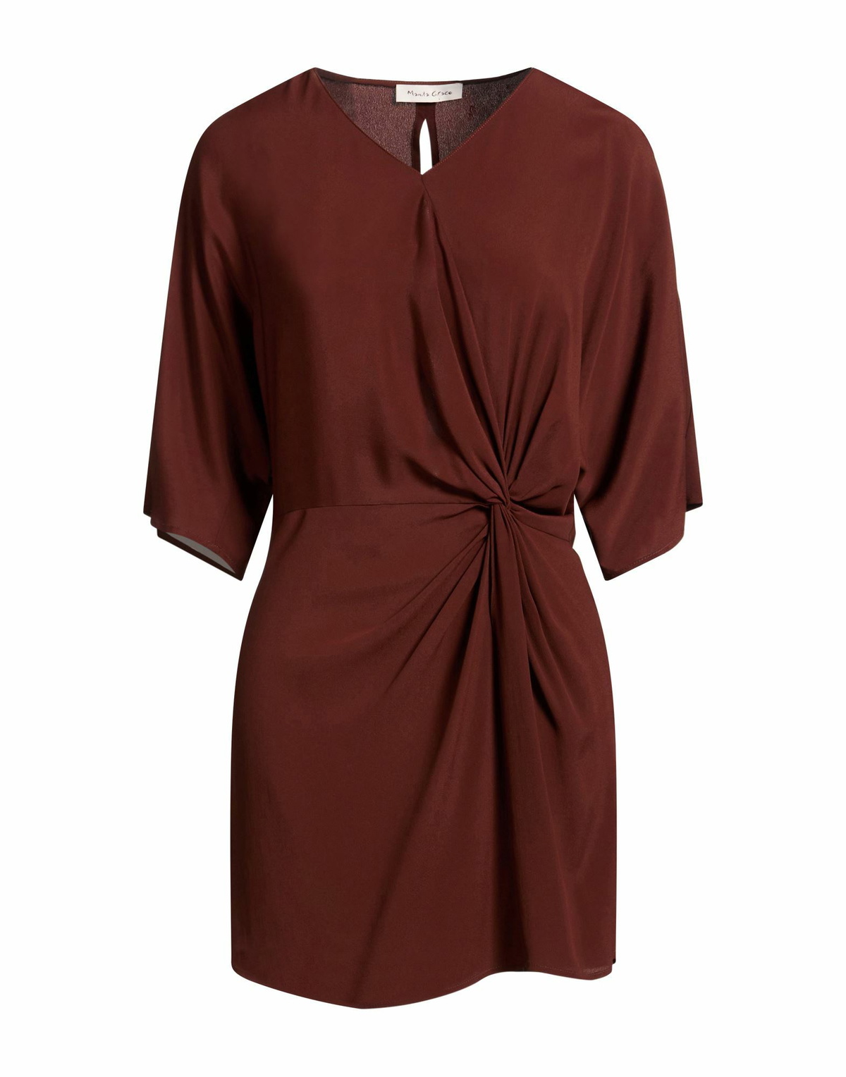 Manila Grace Womens Mini dress Chocolate in Brown