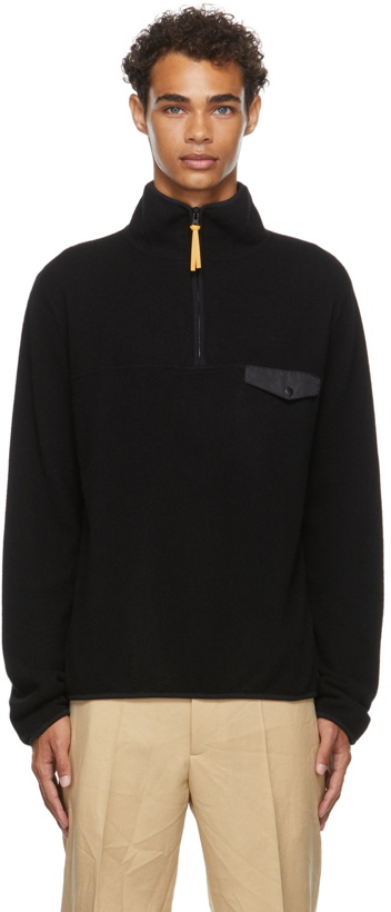 Photo: Jil Sander SSENSE Exclusive Black Cashmere Zip-Up