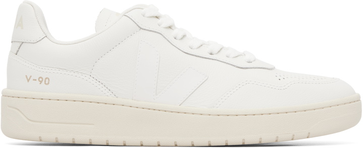 Photo: VEJA White V-90 Leather Sneakers