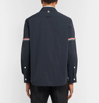 Thom Browne - Grosgrain-Trimmed Shell Overshirt - Men - Navy