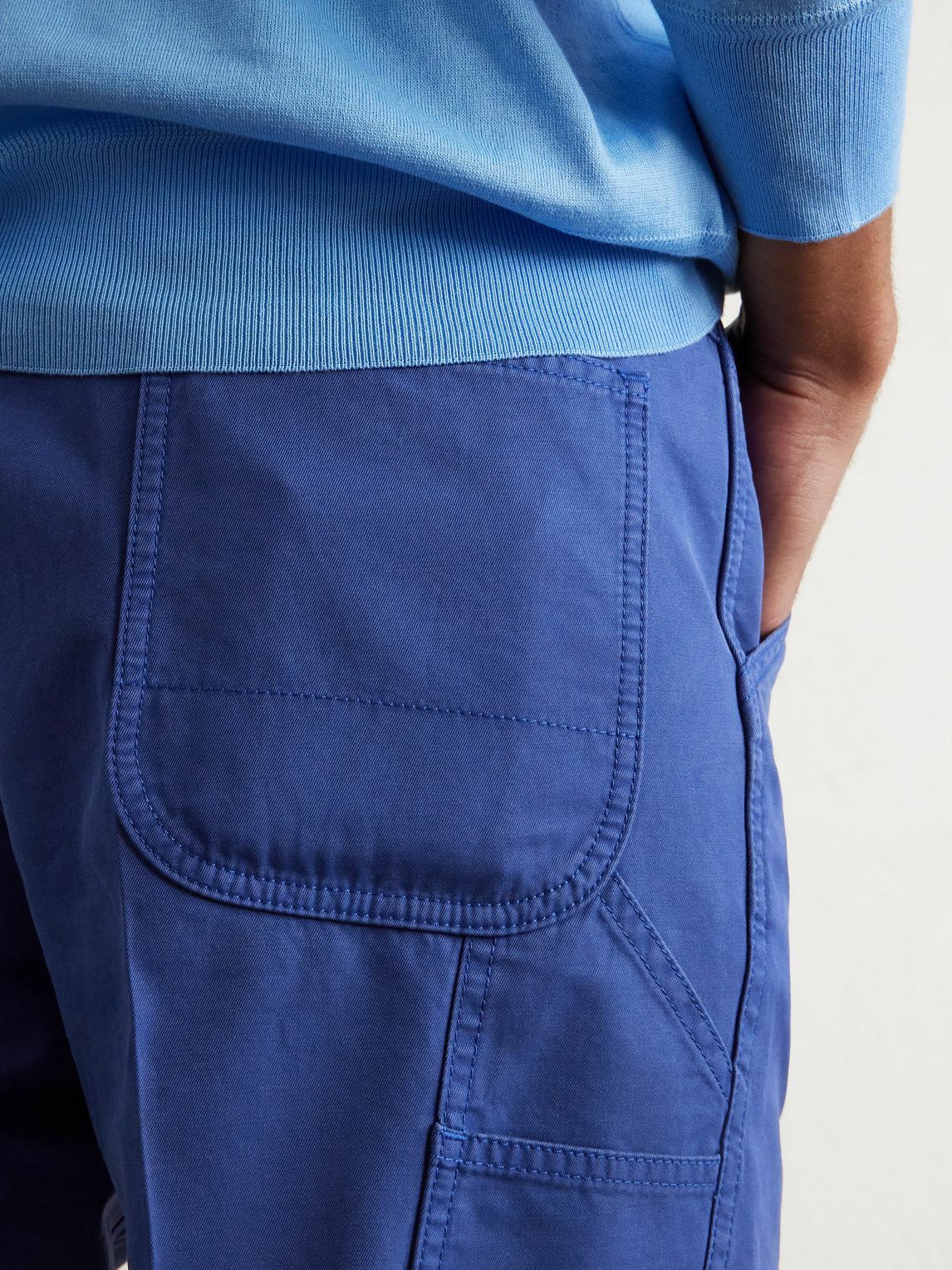 TOM FORD - Straight-Leg Cotton-Twill Trousers - Blue
