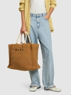 MARNI - Large Logo Raffia Effect Tote Bag