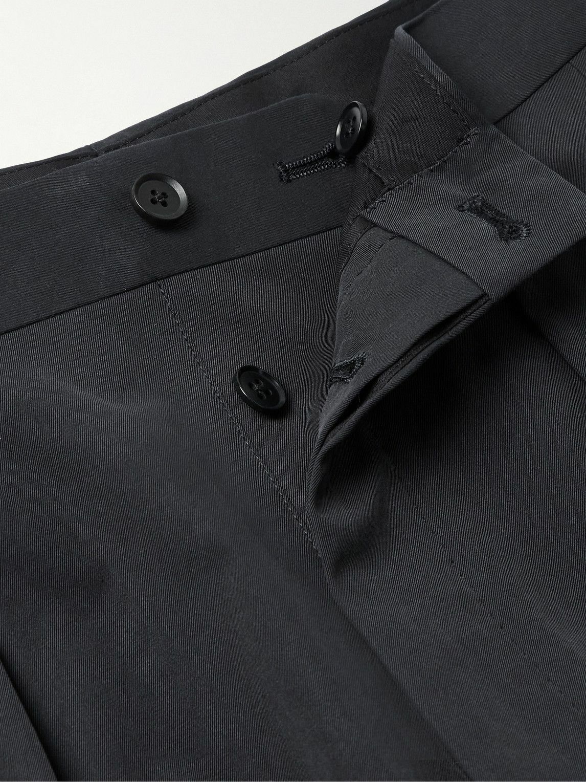 Kaptain Sunshine - Straight-Leg Pleated Cotton-Gabardine Trousers - Blue