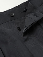 Kaptain Sunshine - Straight-Leg Pleated Cotton-Gabardine Trousers - Blue
