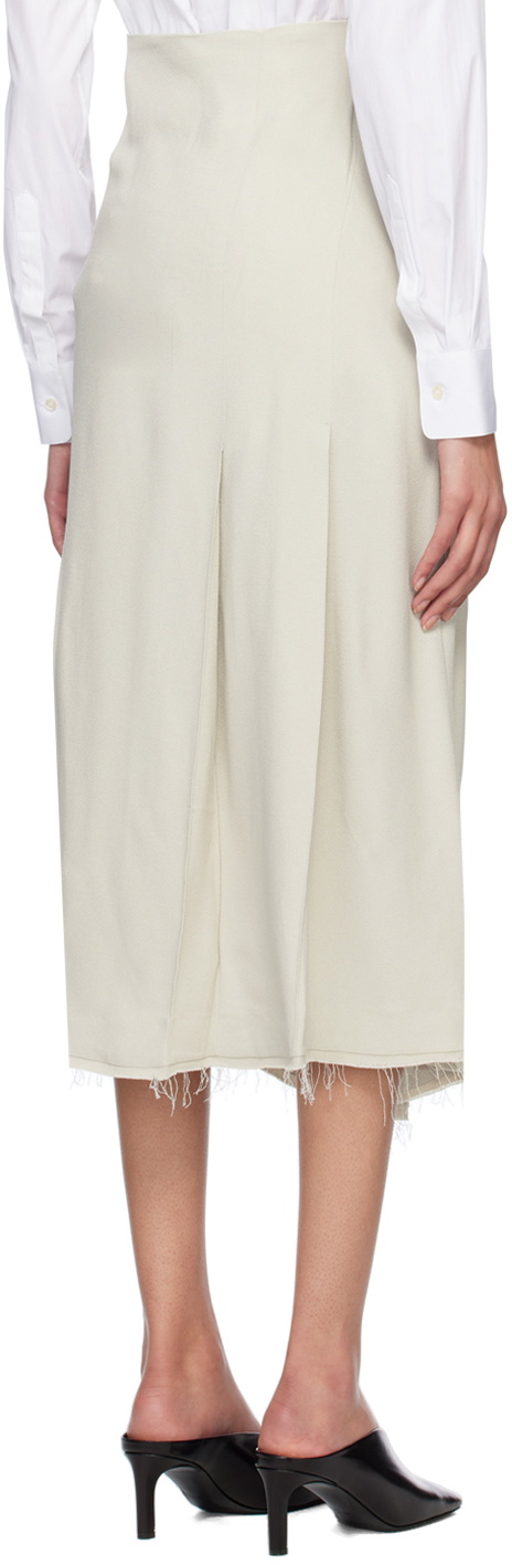 BITE Beige Raw Midi Skirt