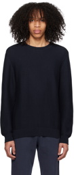 Sunspel Navy Rib Sweater