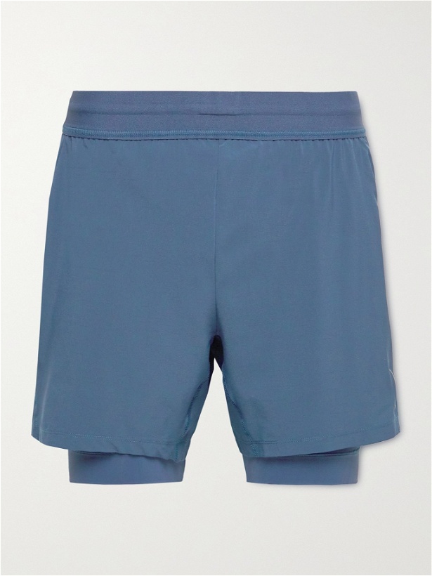 Photo: Nike Training - Slim-Fit 2-in-1 Infinalon and Dri-FIT Shorts - Blue