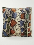 Wacko Maria - Python-Print Cotton-Velvet Pillow