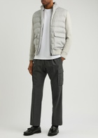 Herno Woven Cargo Trousers Grey