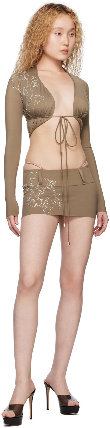 Poster Girl Taupe Suzan Miniskirt