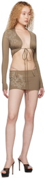 Poster Girl Taupe Suzan Miniskirt