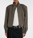 The Attico Virgin wool-blend bomber jacket