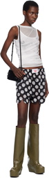 Charles Jeffrey LOVERBOY White Draped Mesh Tank Top