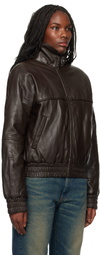 Gimaguas Brown Paula Leather Jacket
