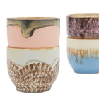 HKLiving Café Cups - Set of 4 in Lagoon 