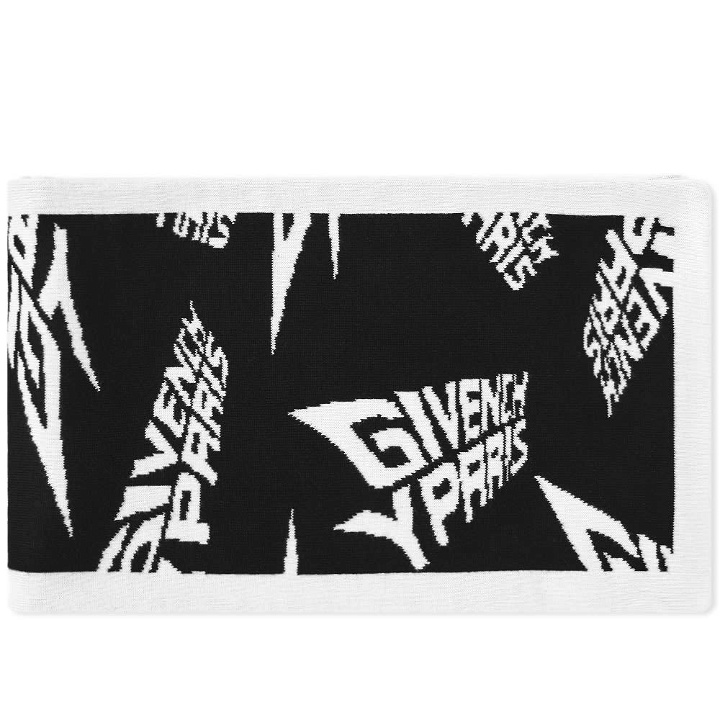 Photo: Givenchy Extreme Logo Scarf Black & White