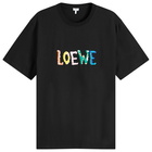 Loewe Men's Embroidered Logo T-Shirt in Black