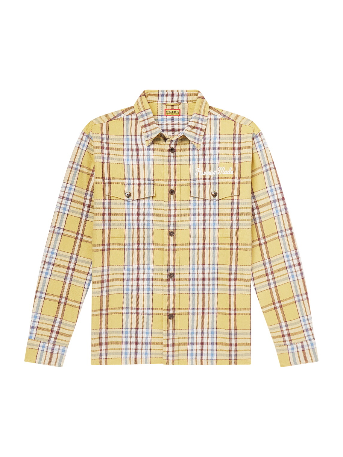 Human Made Men's Stitch Work Shirt in Beige Human Made