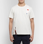 Thom Browne - Printed Grosgrain-Trimmed Cotton-Jersey T-Shirt - Men - White