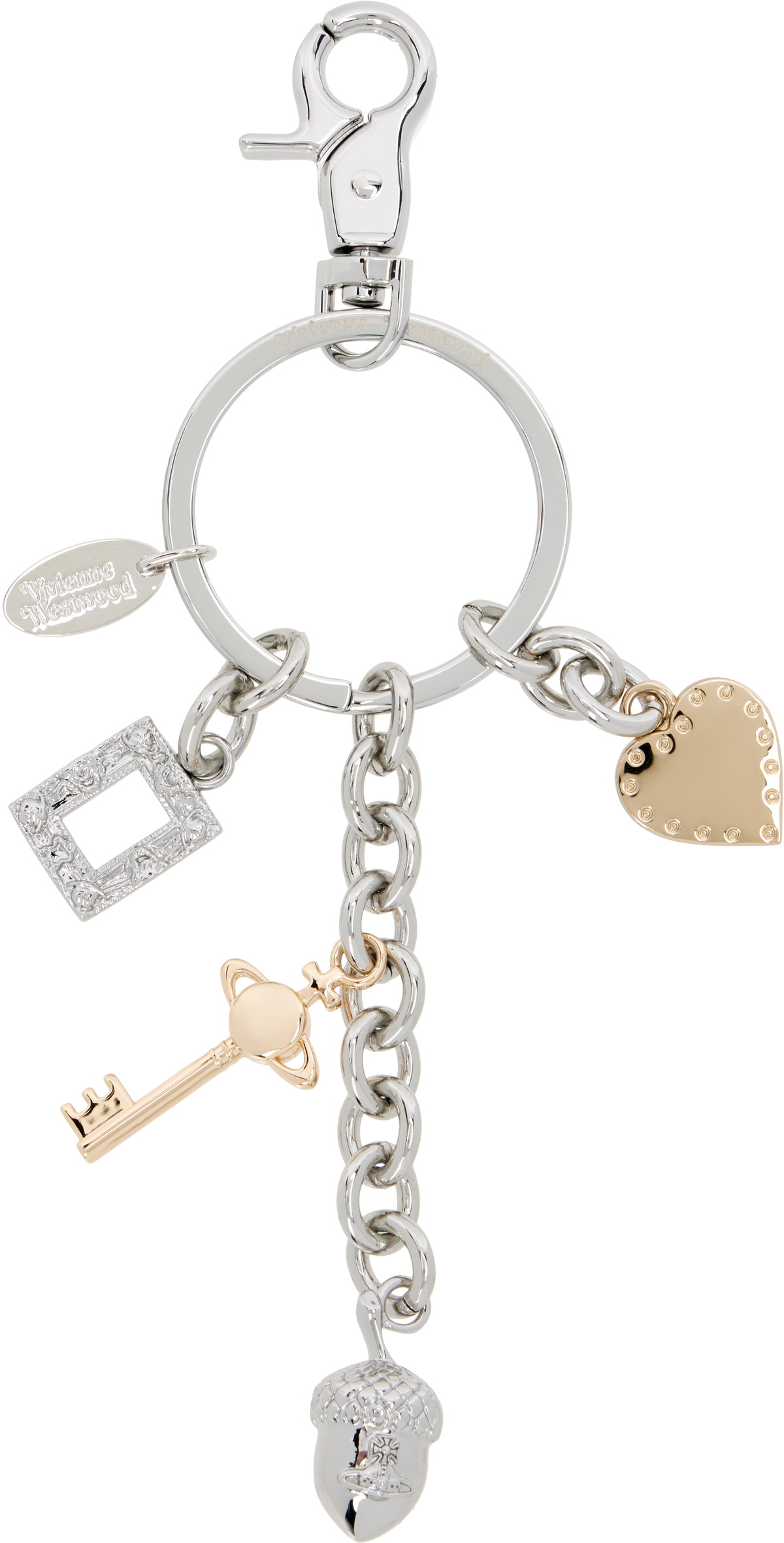 Vivienne Westwood Silver Multi Charm Keyring Vivienne Westwood