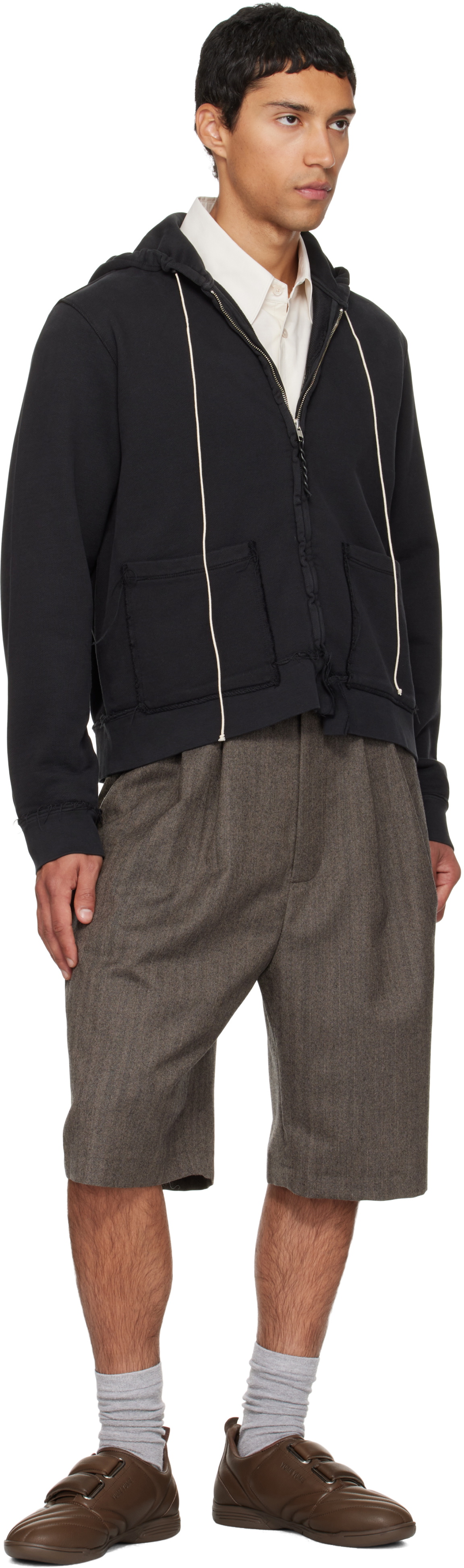 Camiel Fortgens Black Fitted Zip Hoodie