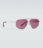 Bottega Veneta - Metal-frame aviator sunglasses
