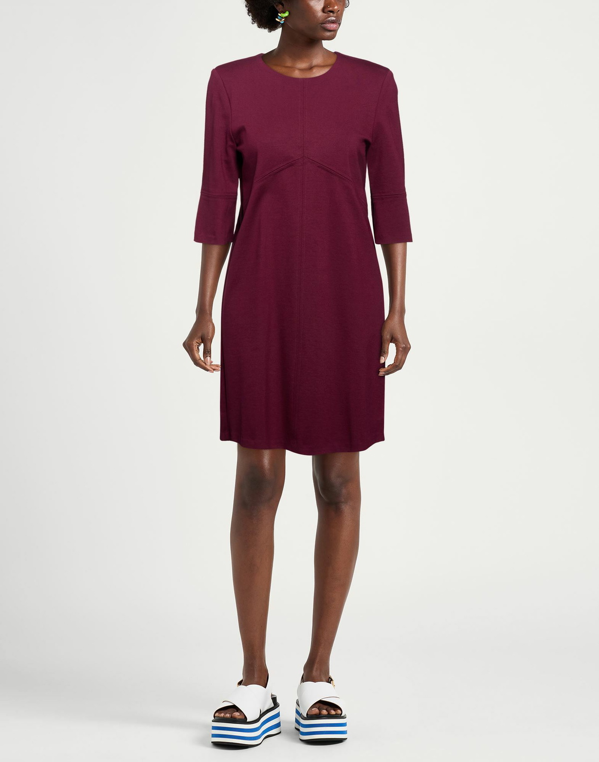 Manila Grace Womens Mini dress Burgundy