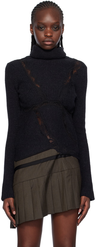 Photo: VAILLANT Black Asymmetrical Turtleneck