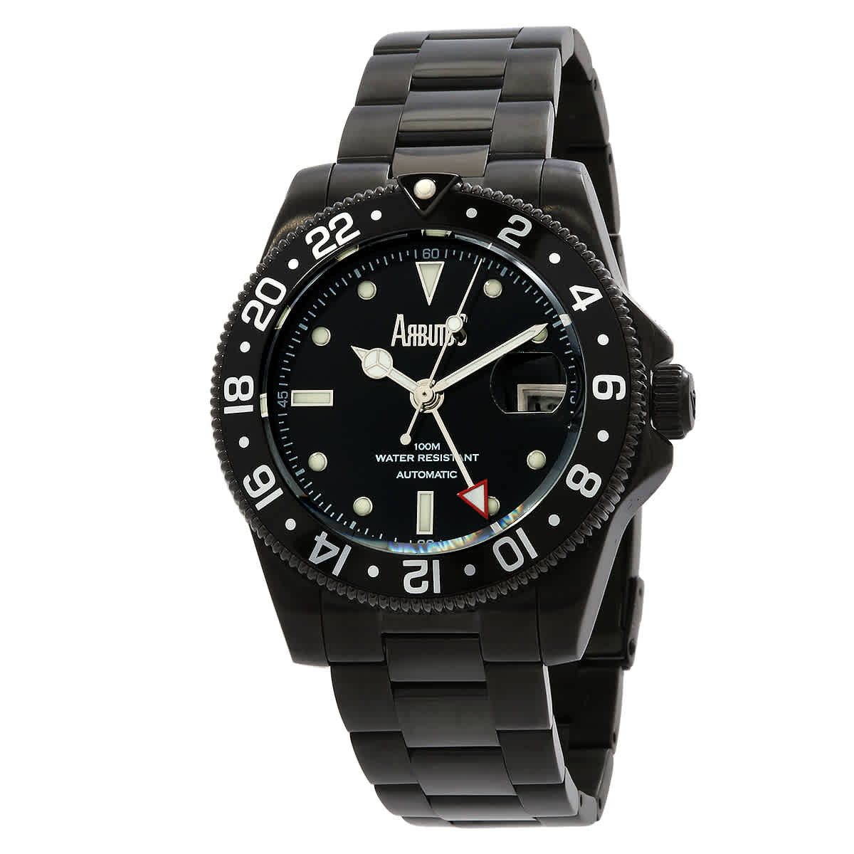 Arbutus Wall Street GMT Automatic Black Dial Mens Watch AR1806BBS