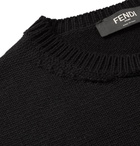 Fendi - Logo-Intarsia Wool Sweater - Men - Black