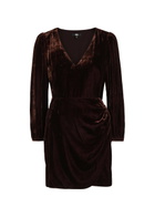 Paige Lawry Draped Velour Mini Dress Aubergine