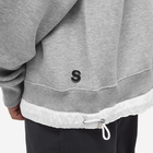 Sacai Men's S Studs Crew Sweat in Light Grey