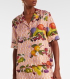 Eres Cherry printed silk twill shirt
