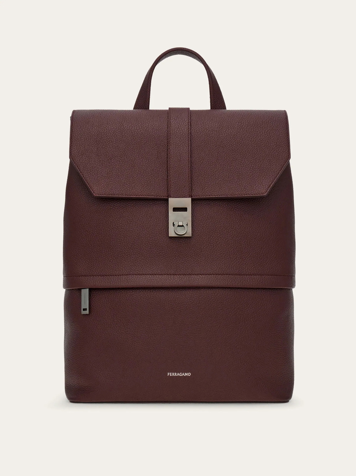 Ferragamo Mens Hug buckle backpack in Red