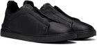 ZEGNA Black Triple Stitch™ Sneakers