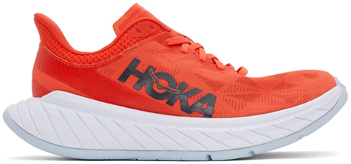 Photo: Hoka One One Red Carbon X2 Sneakers